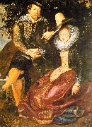 Peter Paul Rubens Rubens with His First Wife, Isabella Brandt, in the Honeysuckle Bower china oil painting reproduction